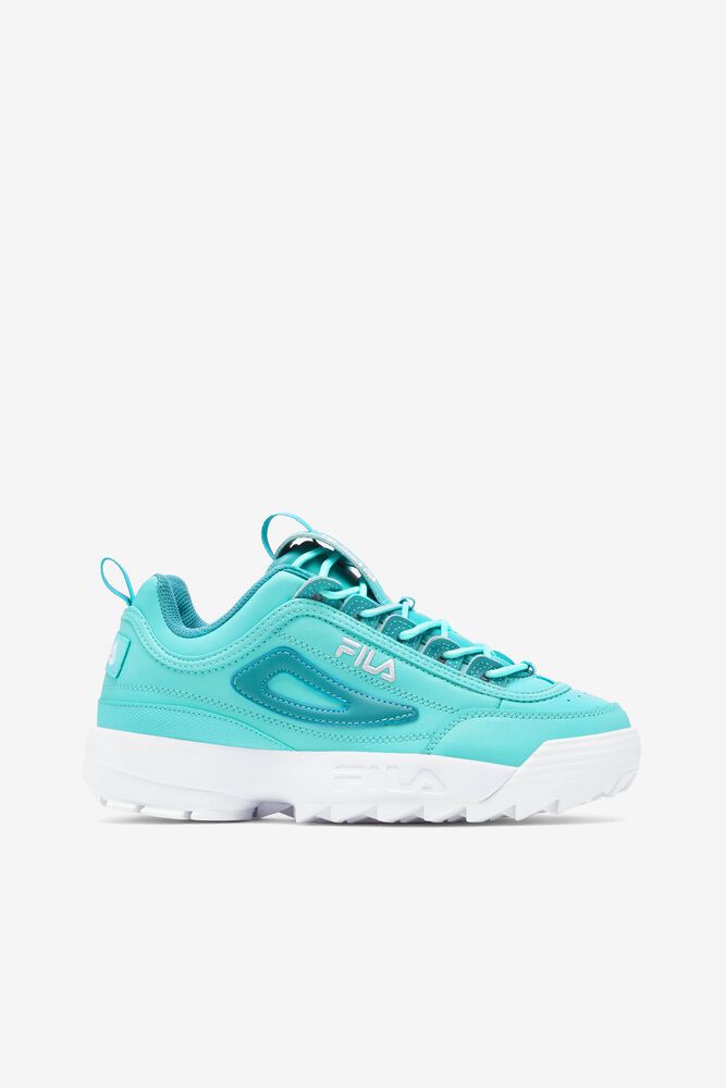 Fila Disruptor 2 Premium Blue Sneakers Womens - NZ 20594-XUEM